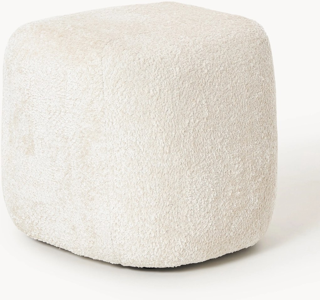 Pufe alto em teddy-bouclé Wolke