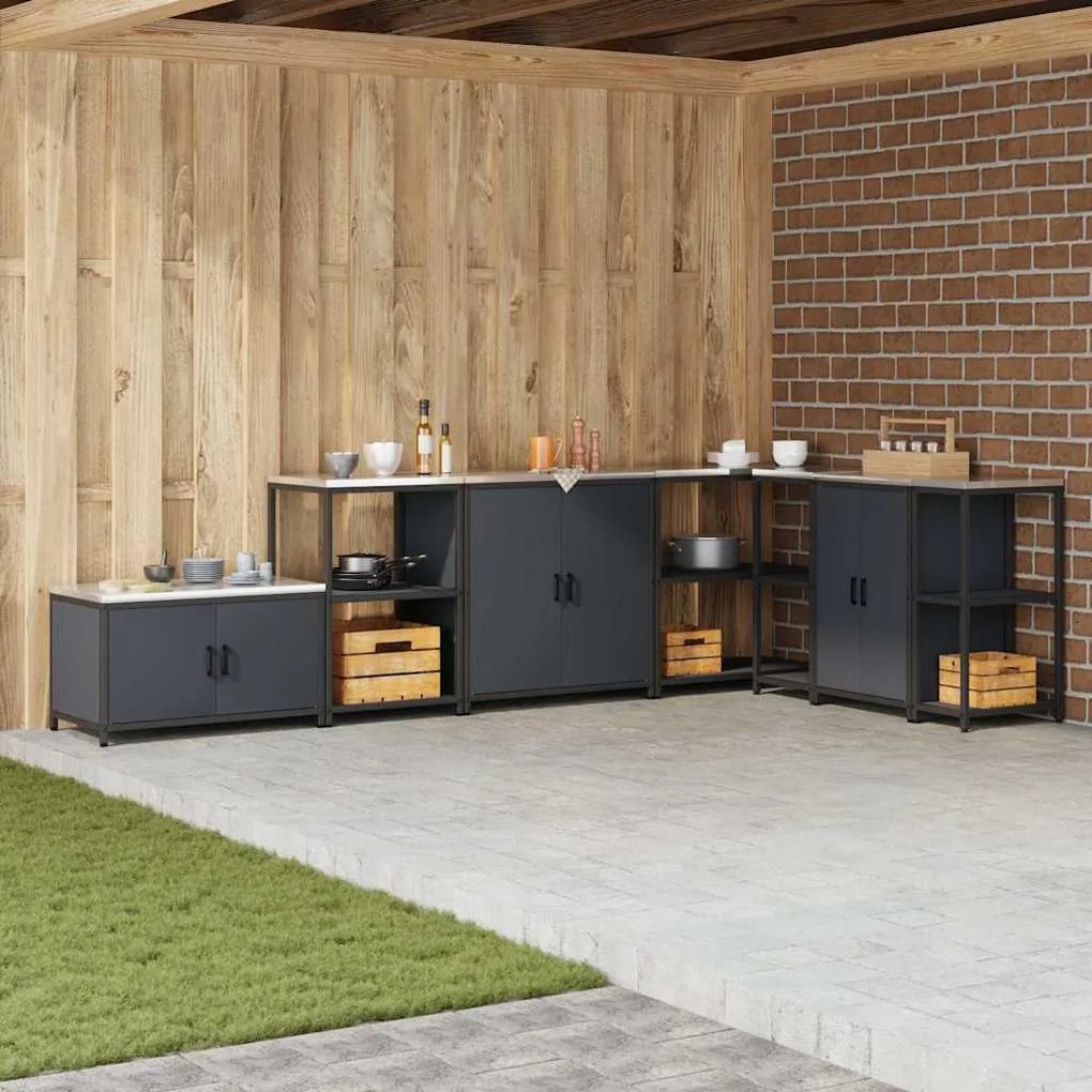 vidaXL Armário de Armazenamento para Cozinha Antracite 60 x 50 x 92 cm