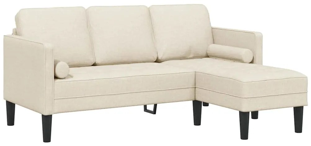 Sofá L-shaped de 3 lugares em Linho 160 cm