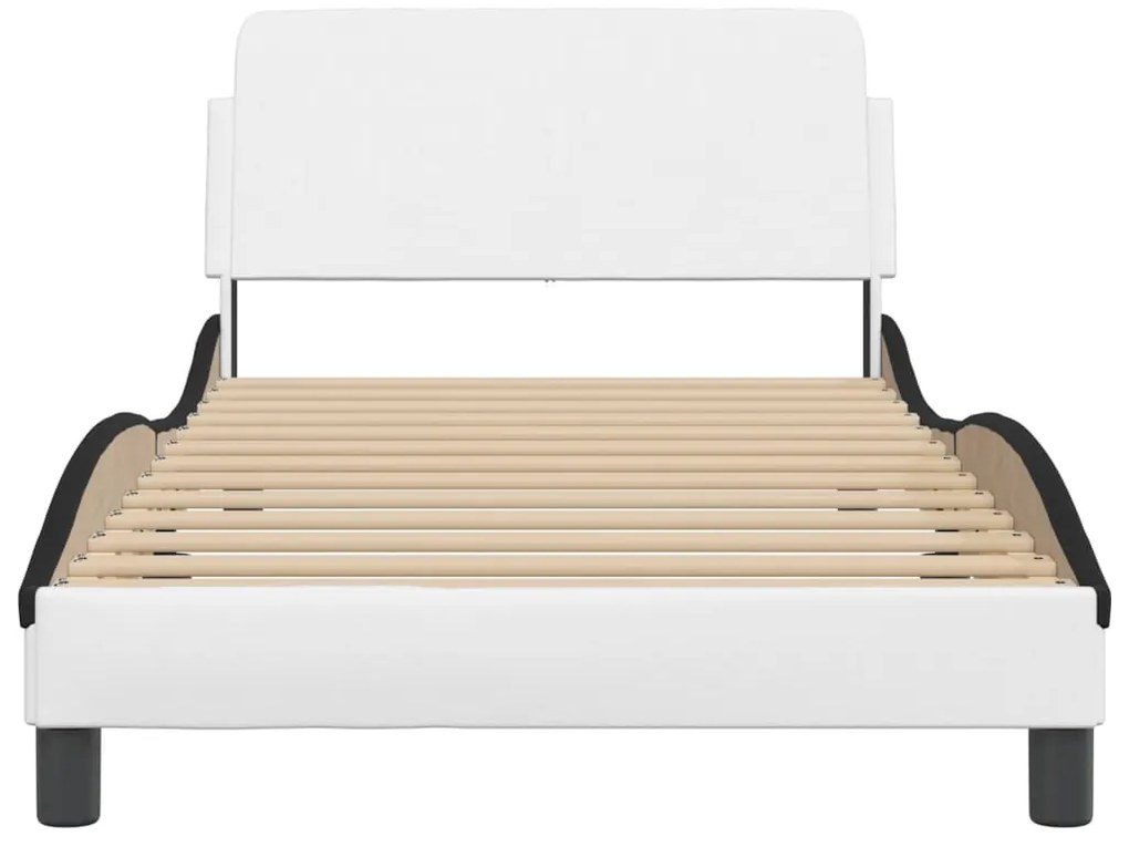 Estrutura cama c/ cabeceira 100x200 cm couro artificial
