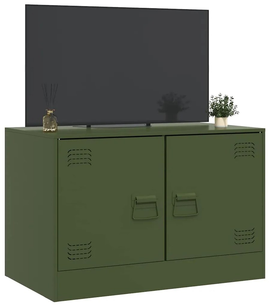 Móvel de TV 67x39x44 aço verde azeitona