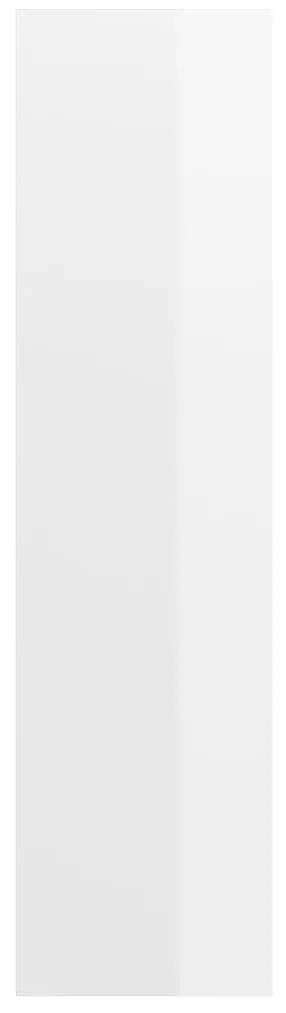 Armário de parede p/ TV 37x37x142,5cm contrap. branco brilhante