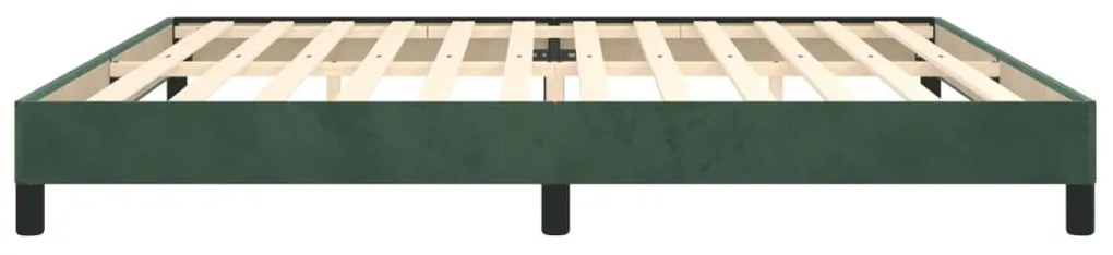 Estrutura de cama sem colchão 200x200 cm veludo verde-escuro