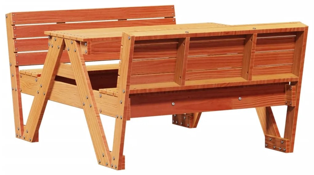 Mesa de piquenique para crianças pinho maciço castanho mel