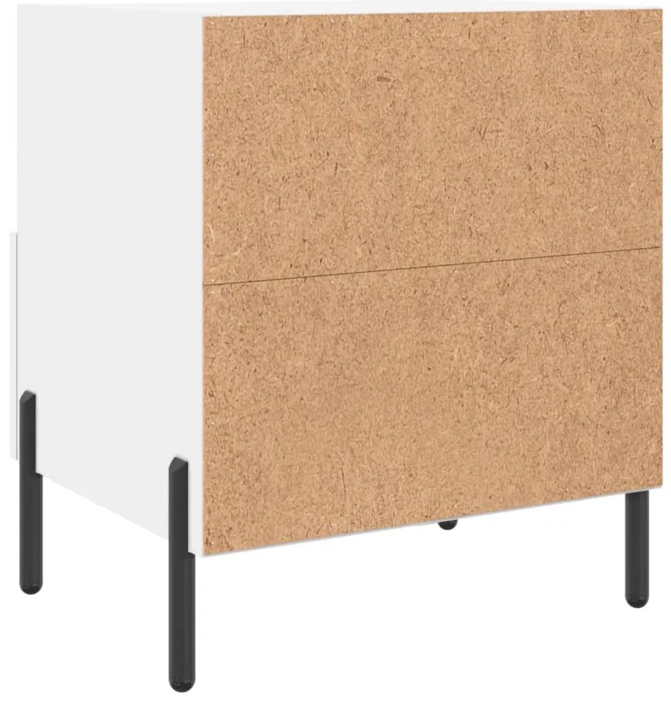 Mesas de cabeceira 2 pcs 40x35x47,5 cm deriv. de madeira branco
