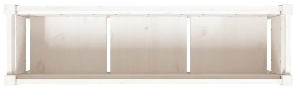 Vasos/floreiras de jardim com pernas 2 pcs pinho maciço branco