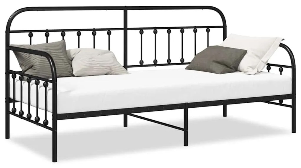 Estrutura de Daybed Preto 90x200 cm Aço