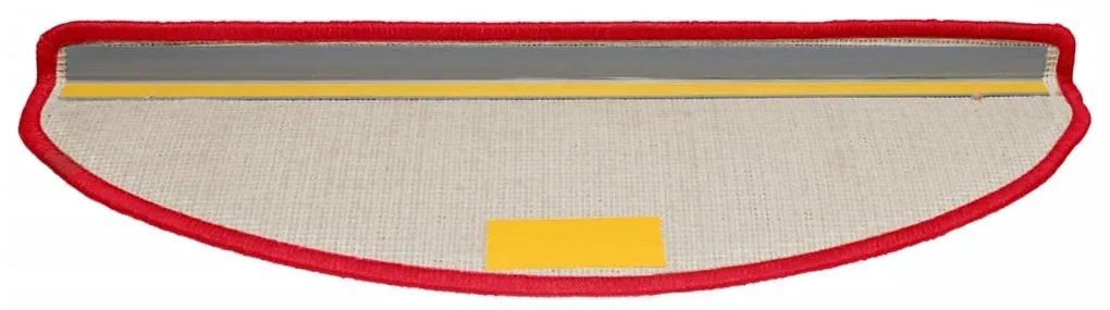 Tapetes de escadas 10 pcs 65x21x4 cm vermelho