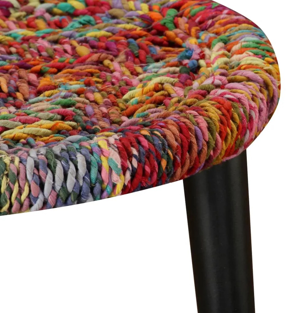 Conjunto mesas de centro 2 pcs detalhes chindi multicor