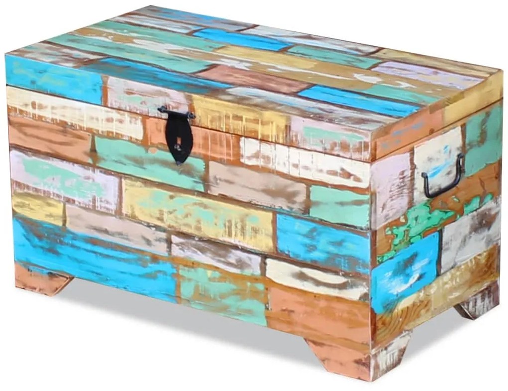 Arca de arrumação em madeira reciclada maciça