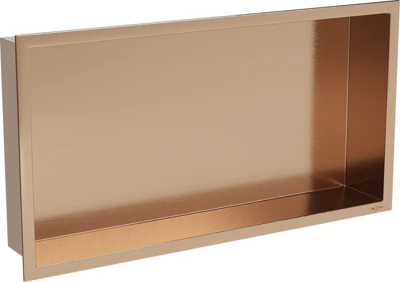 Mexen X-Wall-R prateleira embutida com flange 60 x 30 cm, cobre escovado - 19C0603010