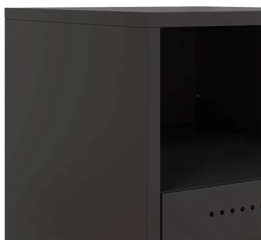 Mesa de cabeceira 36x39x43,5 cm aço preto