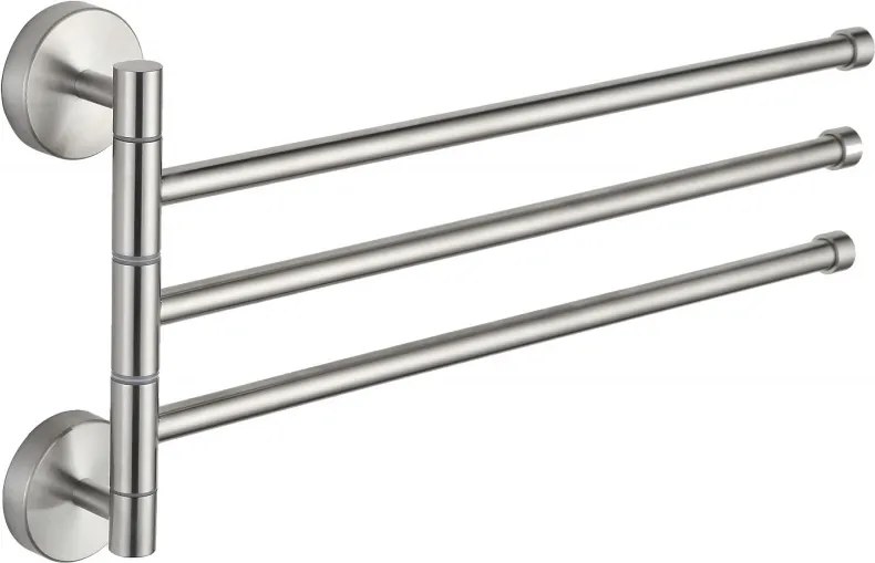 Mexen toalheiro giratório triplo, cromado - 7039243-00
