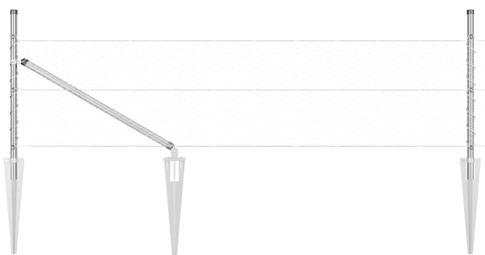 Cerca Hexagonal vidaXL 0,8x100 m de Aço Galvanizado