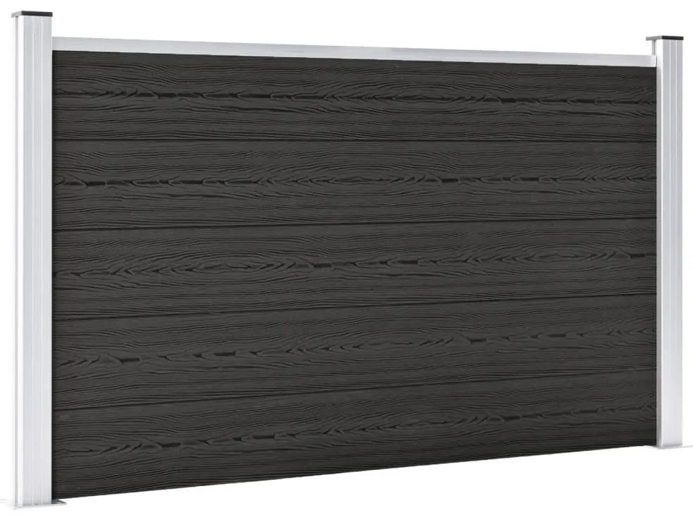 Painel de vedação para jardim 180x105 cm WPC cinzento