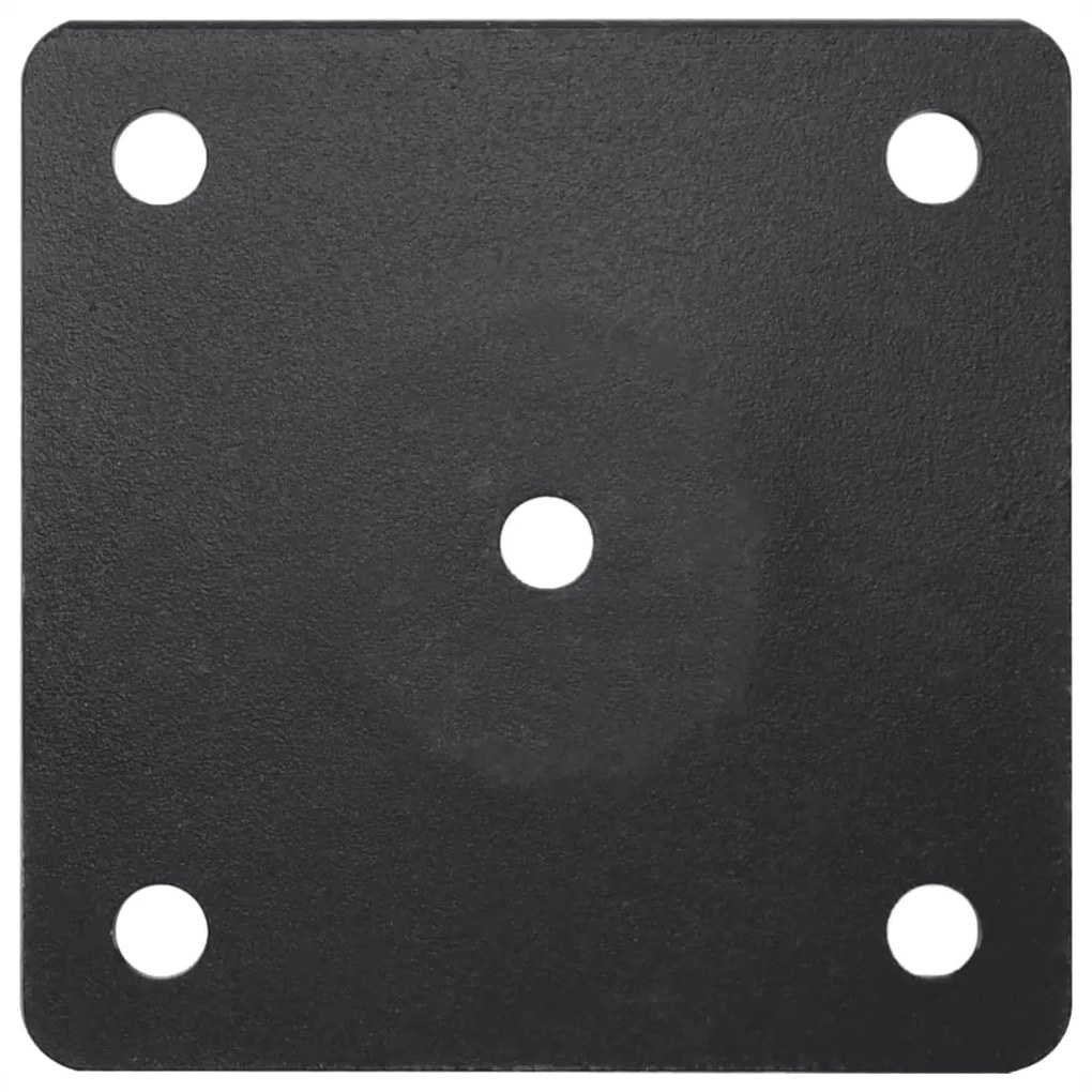 Base de guarda-sol para poste de Ø38/48 mm aço preto fosco