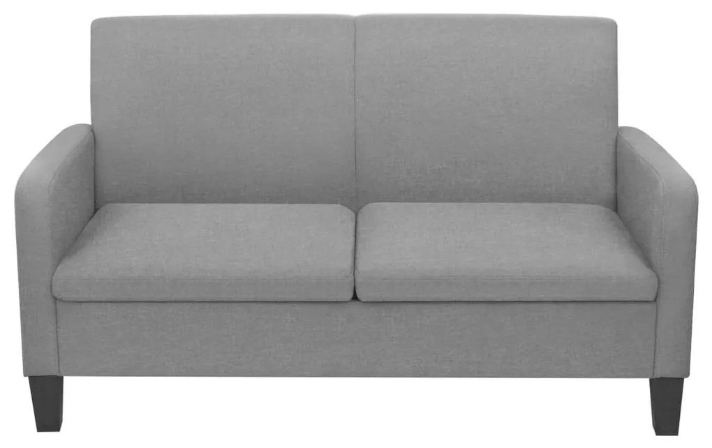 Sofá de 2 lugares 135x65x76 cm cinzento claro