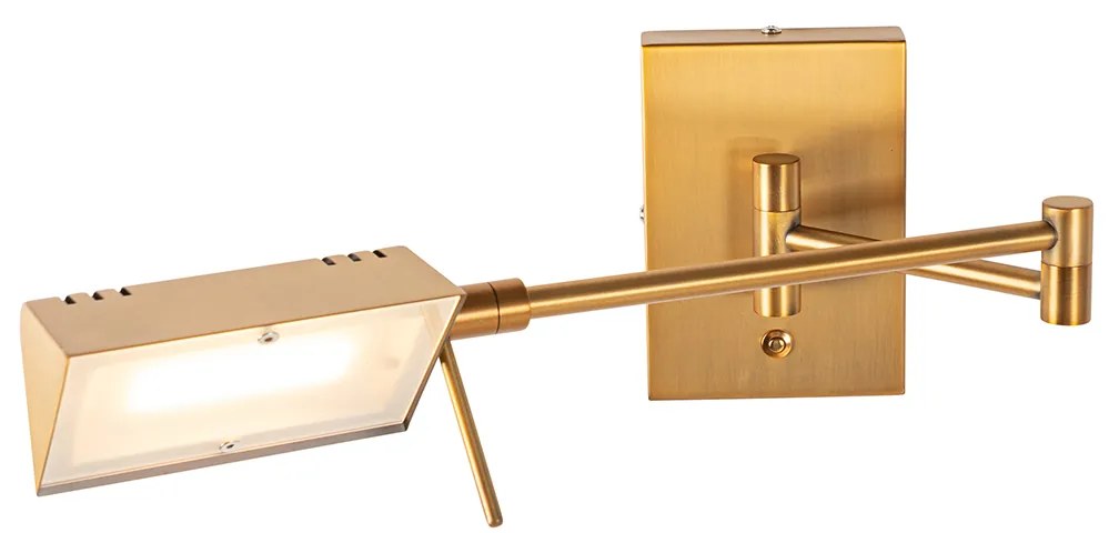 Candeeiro de parede design bronze com LED regulável - Notia Design