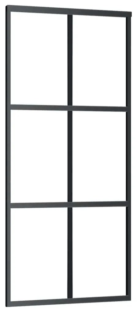 Porta deslizante c/ conj. ferragens 90x205cm vidro ESG preto