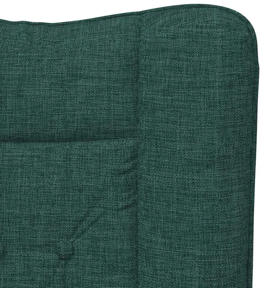 Cadeira Relaxante vidaXL Verde Escuro em Tecido