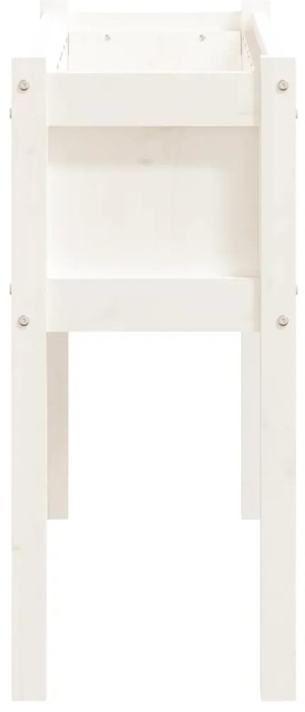 Vasos/floreiras de jardim com pernas 2 pcs pinho maciço branco