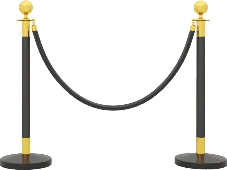 Postes Separadores em Aço Inoxidável 2 Unidades 96 cm de Altura Base Recarregável com Água 2 Cordas de Veludo Preto de 1,5 m para Teatro Festa Casamen