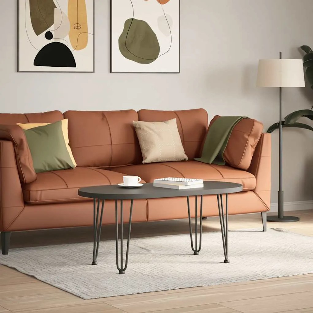 Pernas de grampo para mesa de centro 4 peças antracite 42 cm aço maciç