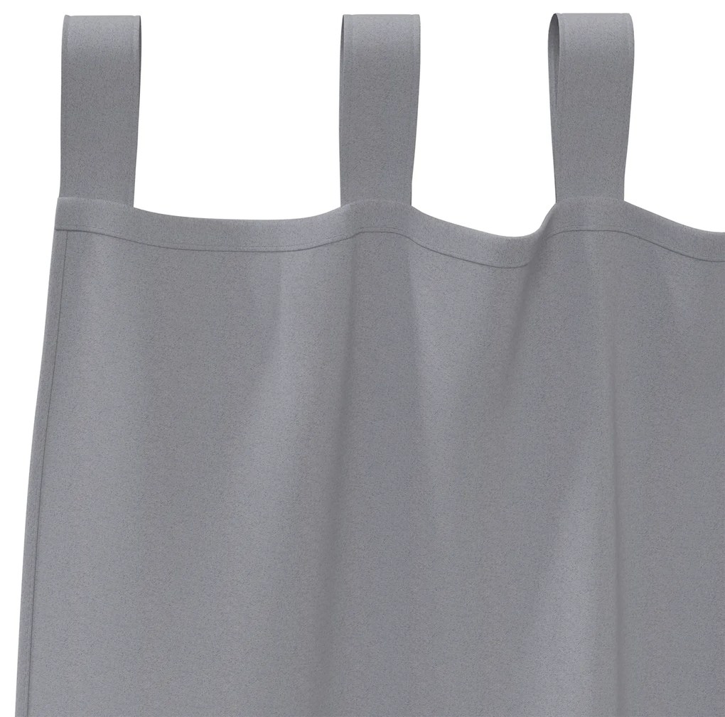 Cortinas opacas 2 pcs Cinzento-claro 140 x 140 cm Poliéster
