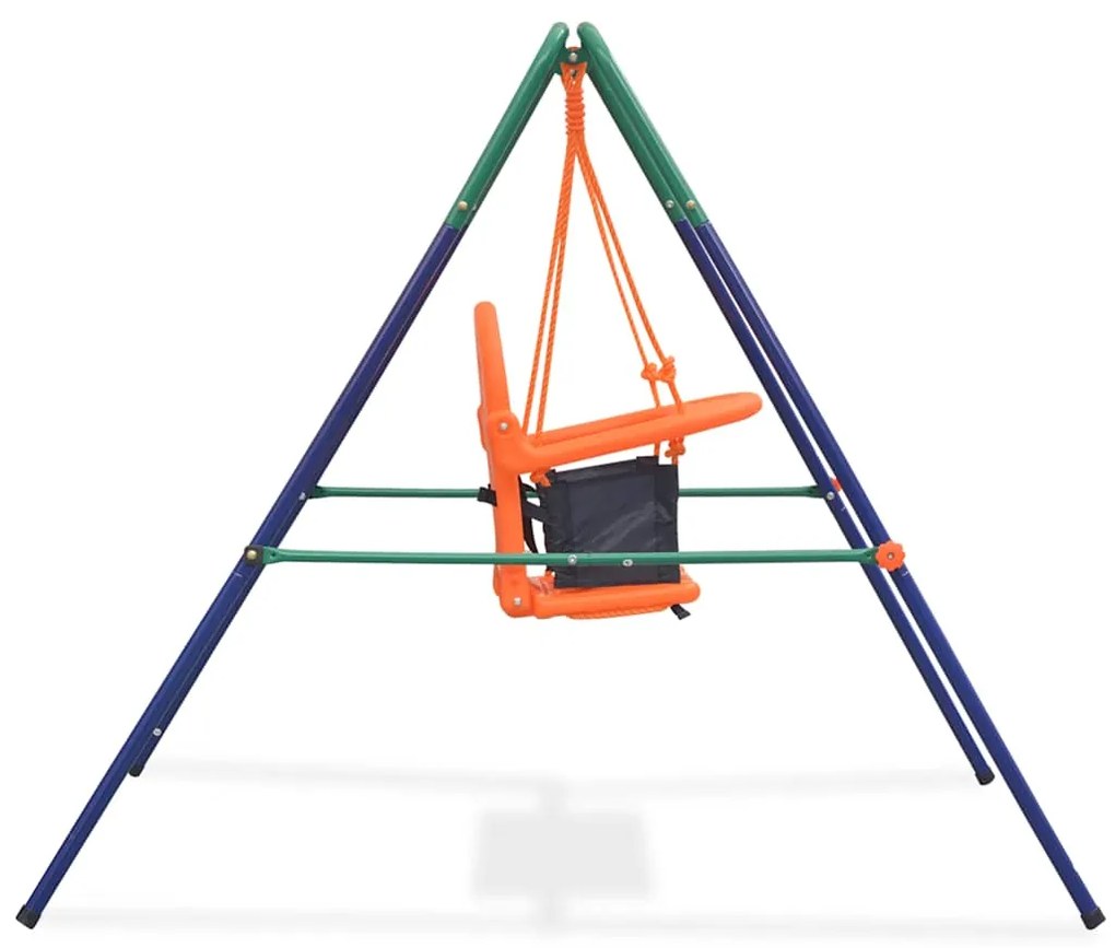 Conjunto de baloiços com arnês de segurança laranja