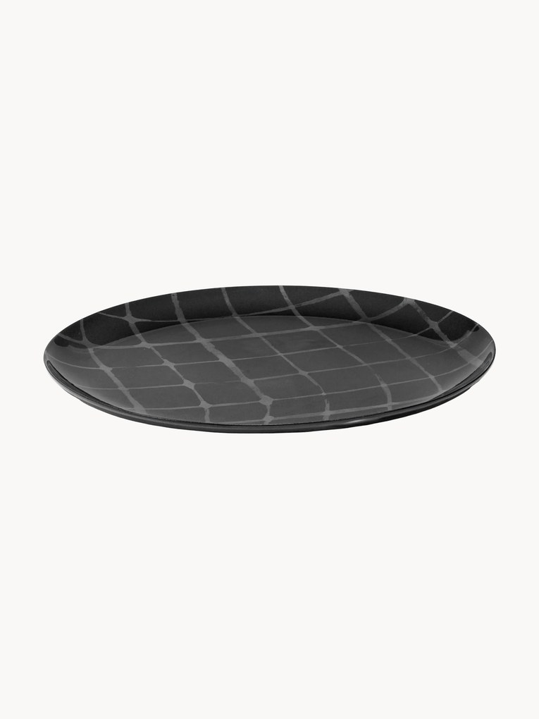 Serax x Kelly Wearstler, Pratos marcadores em porcelana Zuma, conjunto de 2