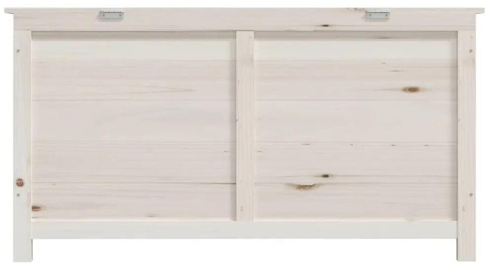 Caixa p/ almofadões de exterior 100x50x56cm abeto maciço branco