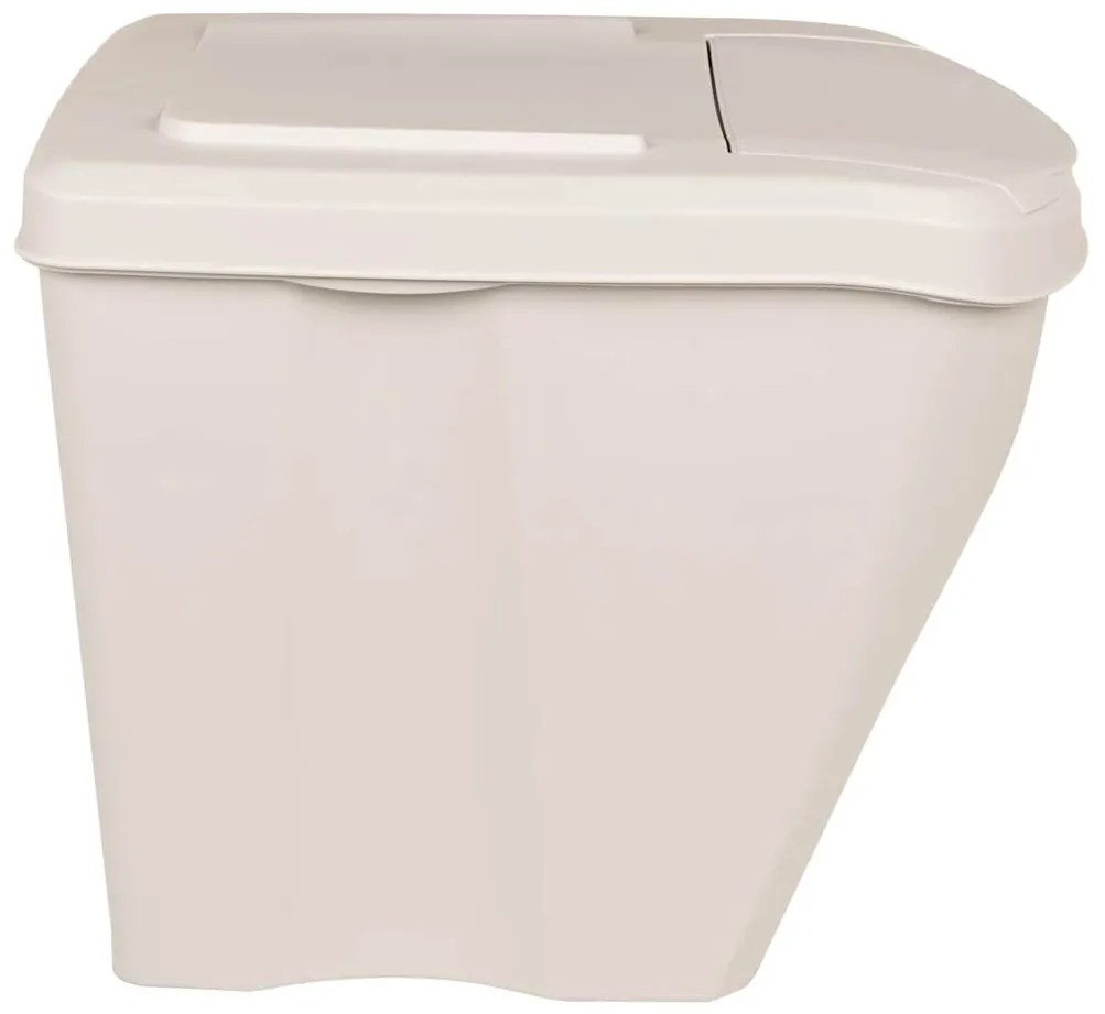 Caixotes do lixo empilháveis 3 pcs 75 L polipropileno branco