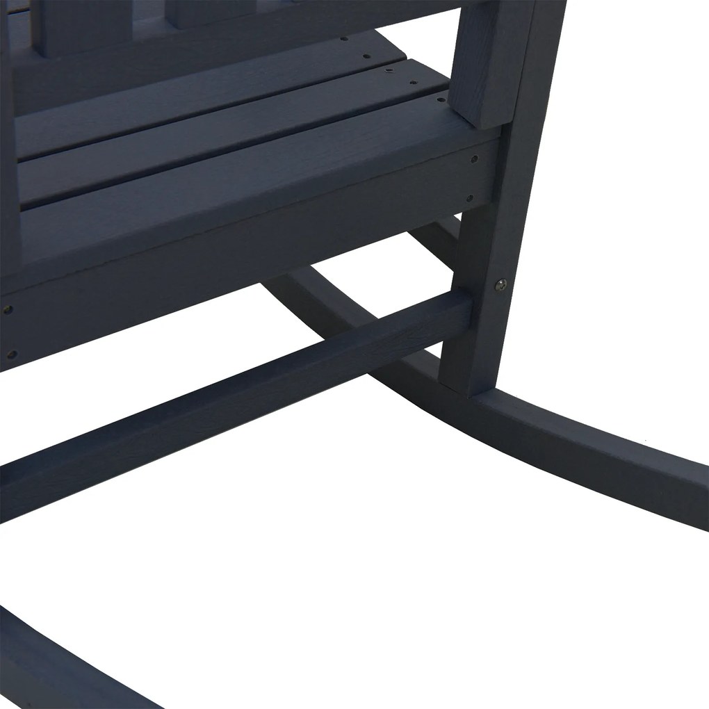 Conjunto de Lounge de Jardim 3 Peças Azul-marinho HDPE