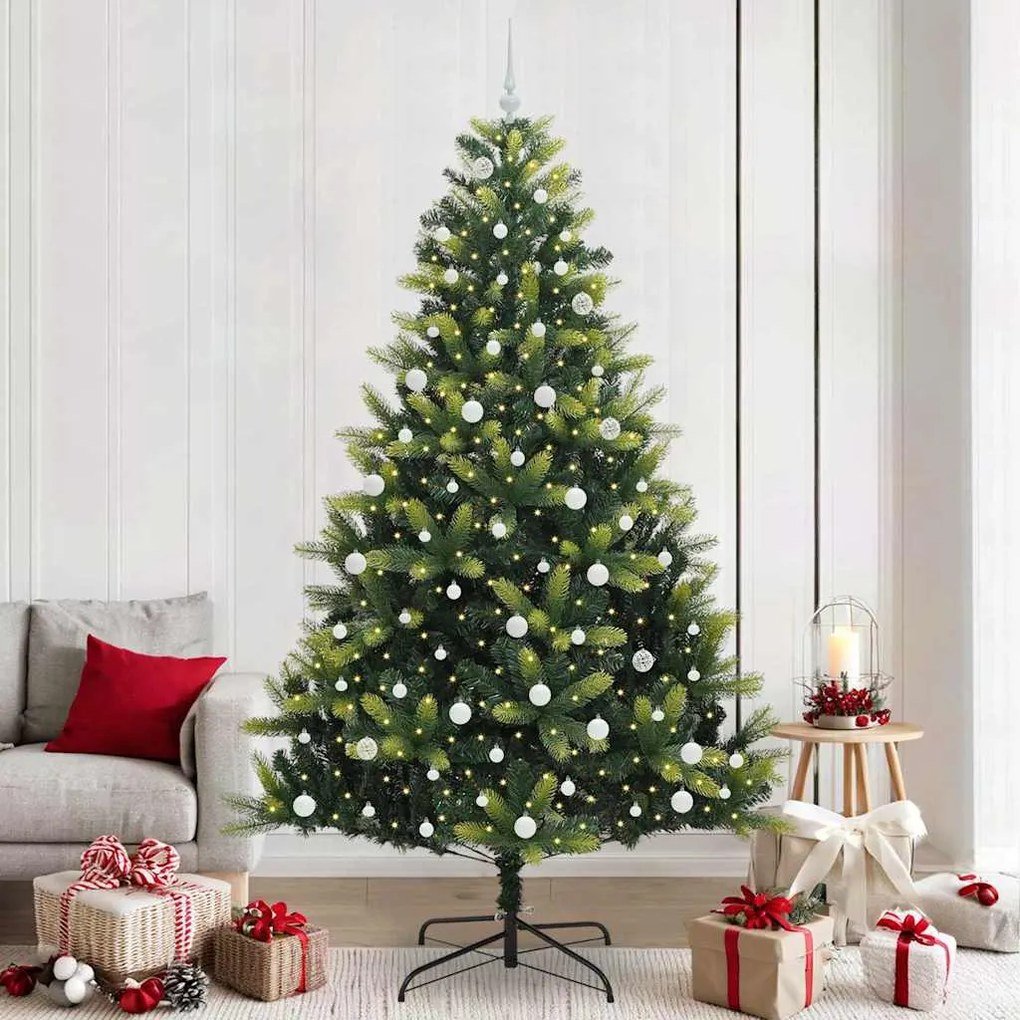 vidaXL Árvore de Natal Artificial Articulada 300 LEDs Verde 240 cm