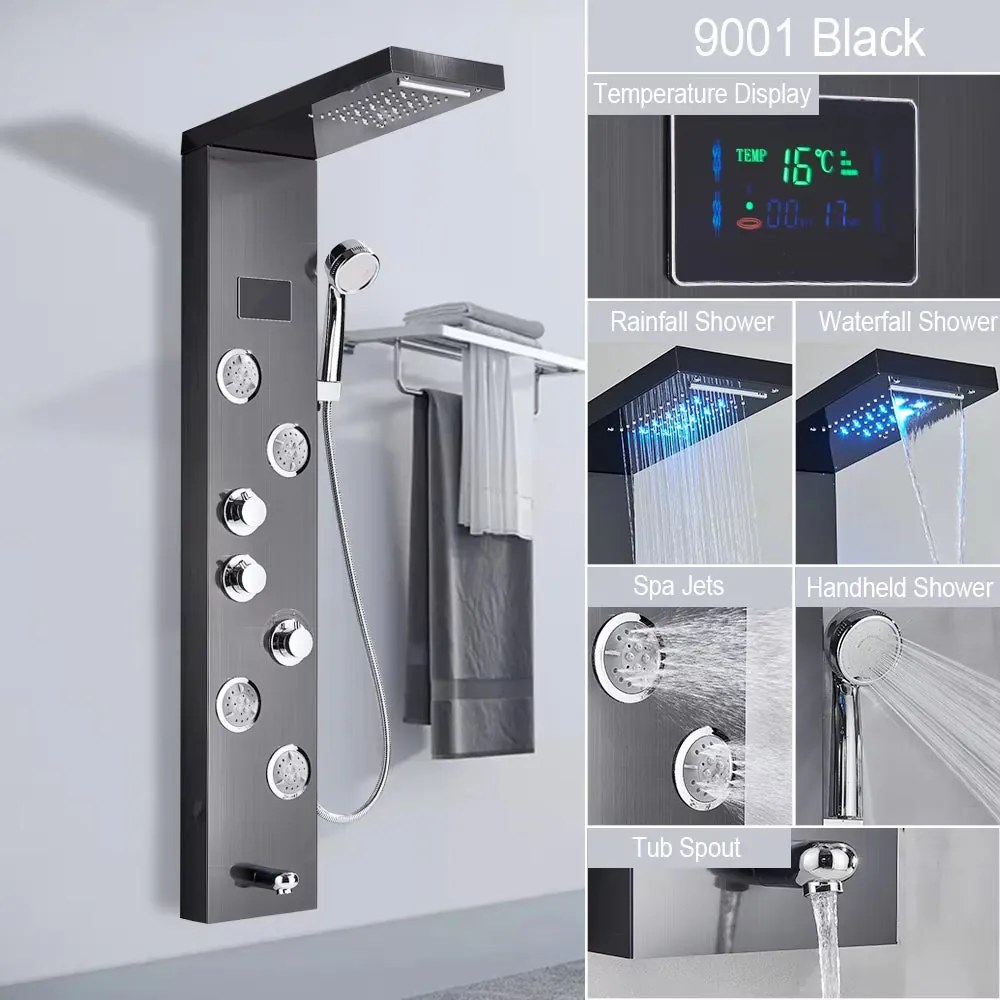Coluna de Chuveiro de Hidromassagem Verona – Com Display Digital, Torn
