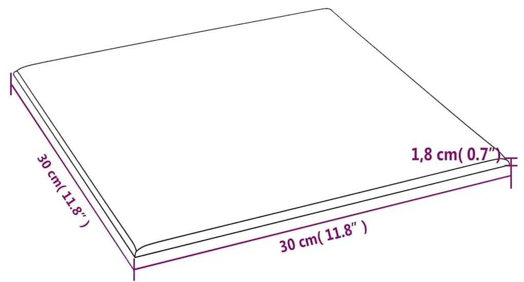 Painel de parede 12 pcs 30x30 cm veludo 1,08 m² cor creme