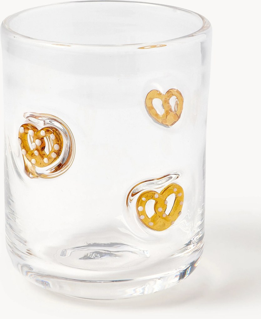 Copos com motivo de pretzel Mira, conjunto de 4