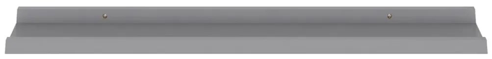 Prateleiras de parede 4 pcs 80x9x3 cm cinzento
