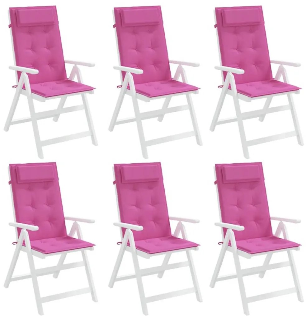 Almofadões p/ cadeira encosto alto 6 pcs tecido oxford rosa