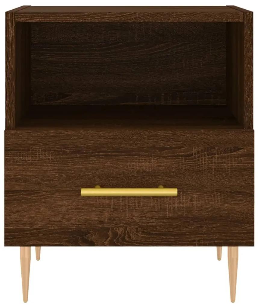 Mesa cabeceira 40x35x47,5cm derivados madeira carvalho castanho