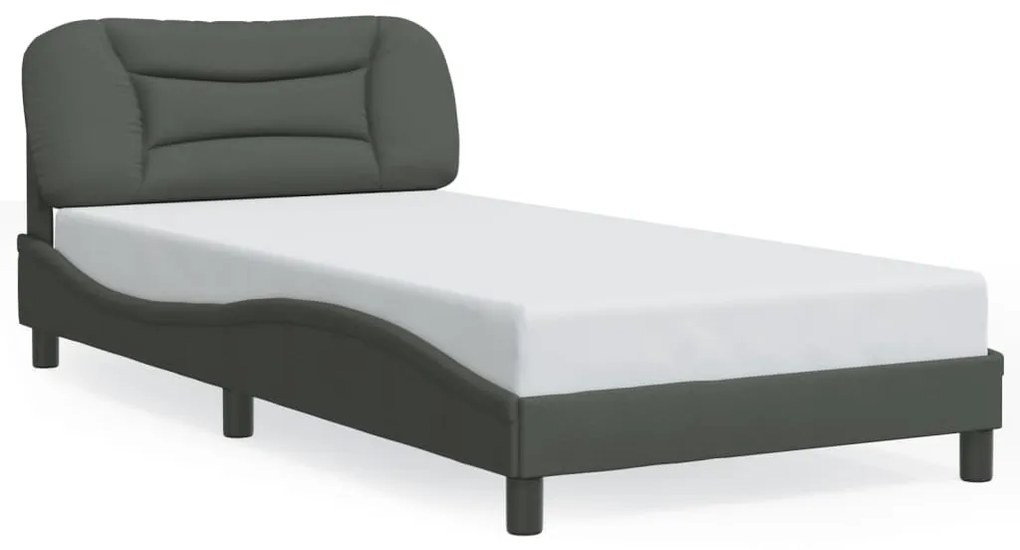 Estrutura de cama com LED sem colchão 100x200 cm tecido