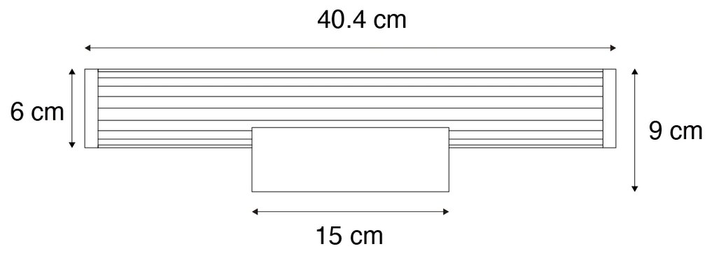 Candeeiro de parede retro bronze 40cm incl. LED IP44 - Coco Retro