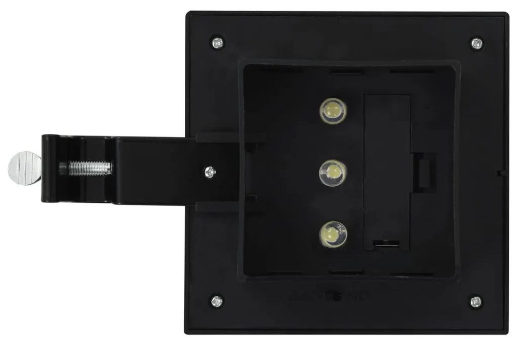 Candeeiro de exterior solar LED 6 pcs preto quadrado 12 cm