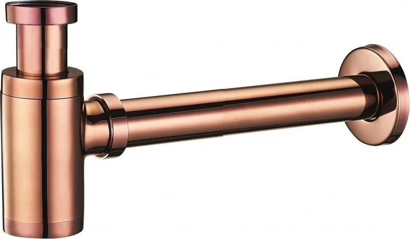 Mexen meio sifão redondo para lavatório, ouro rosa - 79950-60