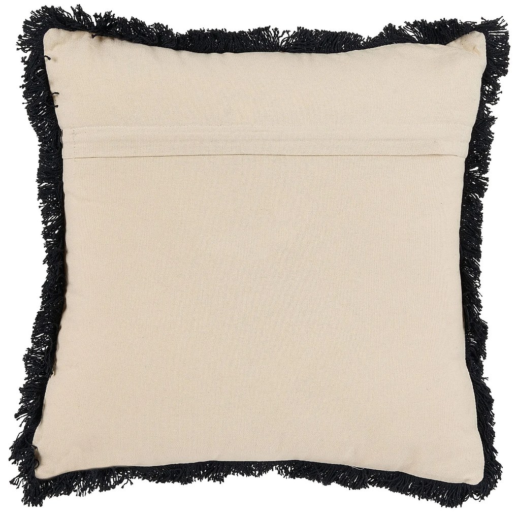 Conjunto de 2 almofadas decorativas com franjas e motivo de ovelha 45 x 45 cm BANNU Beliani