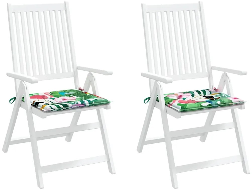 Almofadões p/ cadeira 2pcs 40x40x4cm tecido multicor