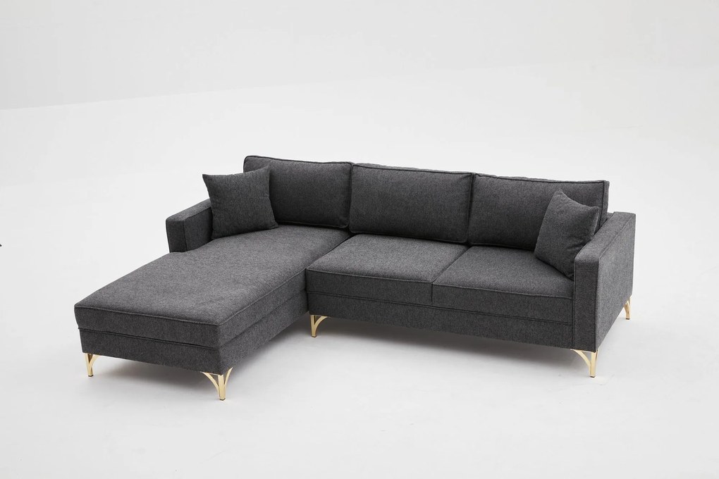 Sofá de Canto Berlin – Antracite – 258x83x181 cm