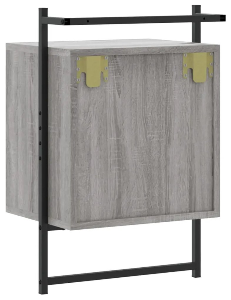 Mesas cabeceira 2 pcs 40x30x61cm deriv. madeira cinzento sonoma