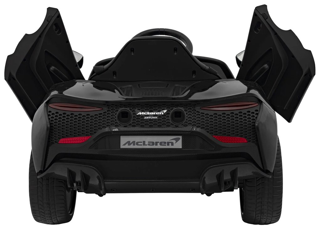 Carro elétrico para Crianças 12V 4x4 Mclaren Artura Rodas de EVA, Assento de couro Preto