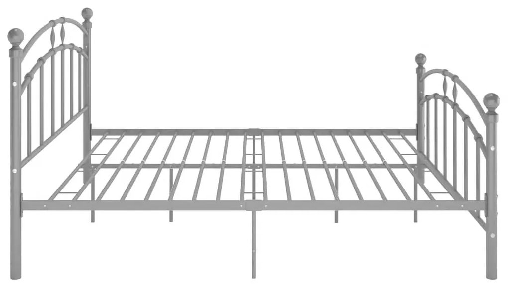 Estrutura de cama 160x200 cm metal cinzento